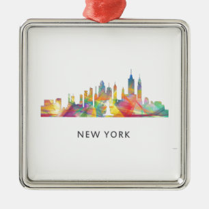 NEW YORK, NY SKYLINE WB1 - SILBERNES ORNAMENT