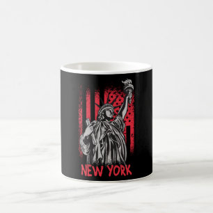 New York NY Statue of Liberty USA Flag Kaffeetasse