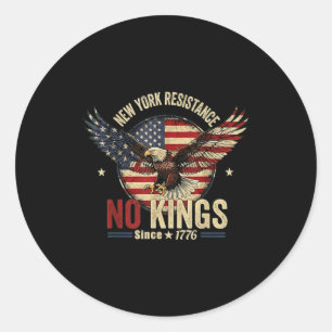 New York NY Widerstand Könige seit 1776 patriotisc Runder Aufkleber