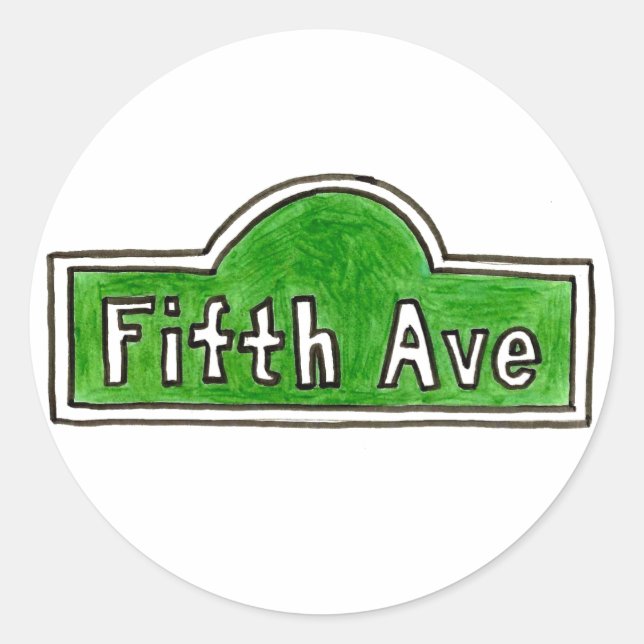 New York NYC 5th Fifth Avenue Street Sign Stickers (Vorderseite)