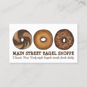 New York NYC Bagels Bagel Shop Food Breakfast Koch Treuekarte