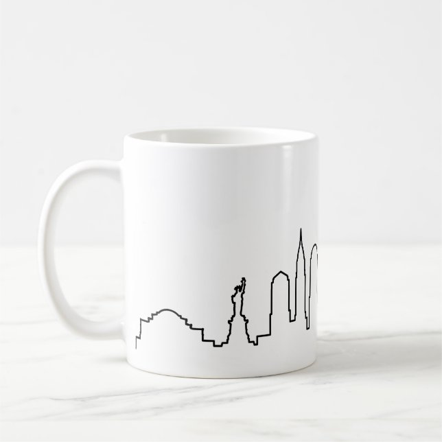 NEW YORK NYC Manhatten USA City Skyline Silhouette Kaffeetasse (Links)