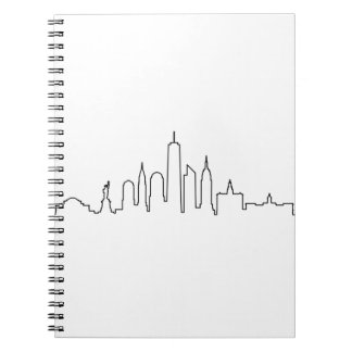 NEW YORK NYC Manhatten USA City Skyline Silhouette Notizblock