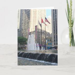 New York NYC Rockefeller Center Fotain Foto Karte