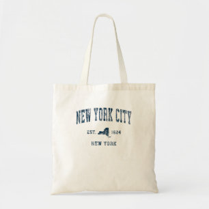 New York Nyc Vintag Sports Design Navy Print Tragetasche