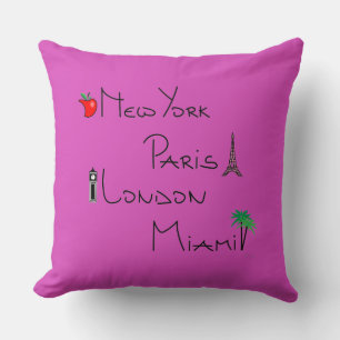 New York, Paris, London, Miami Kissen