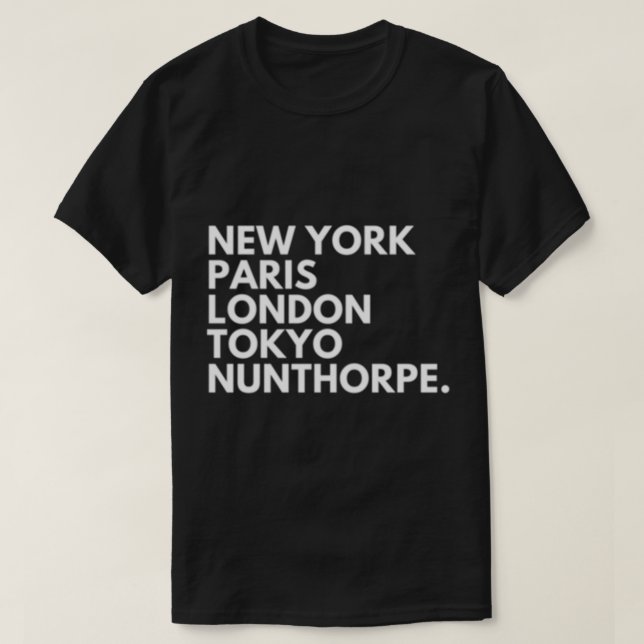 New York Paris Tokyo Middlesbrough Boro T-Shirt (Design vorne)