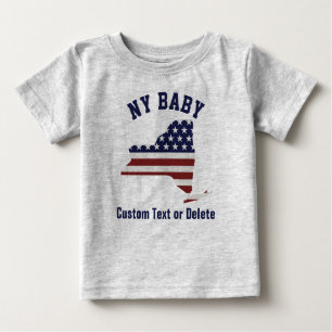 New York   Patriotische Flagge USA   Text oder Sta Baby T-shirt