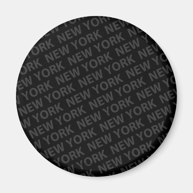 New York Pattern Dark Gray Magnet (Vorne)