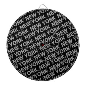 New York Pattern Gray Dartscheibe