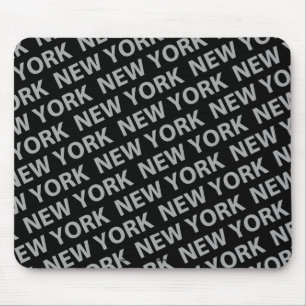 New York Pattern Gray Mousepad