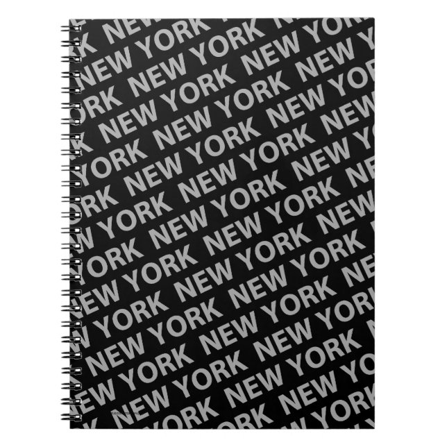 New York Pattern Gray Notizblock (Vorderseite)