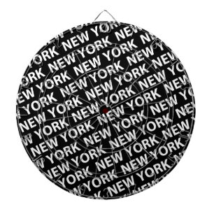 New York Pattern White Dartscheibe