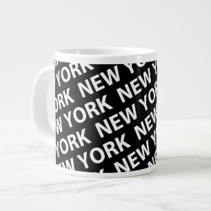 New York Pattern White Jumbo-Tasse