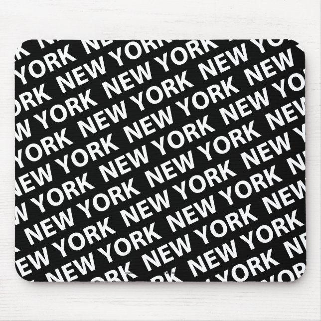 New York Pattern White Mousepad (Vorne)