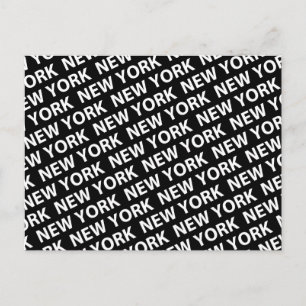 New York Pattern White Postkarte
