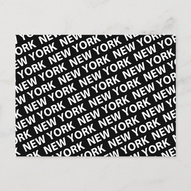 New York Pattern White Postkarte (Vorderseite)