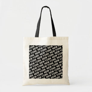 New York Pattern White Tragetasche