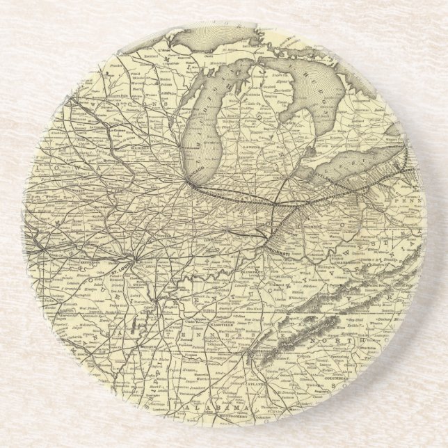 New York, Pennsylvania und Ohio Railroad Getränkeuntersetzer (Vorne)