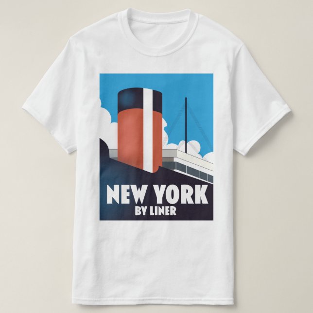 New York per Linienbus T-Shirt (Design vorne)