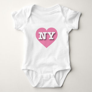 New York Pink Heart - I Liebe NY Baby Strampler