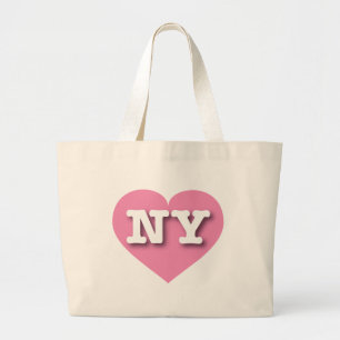New York Pink Heart - I Liebe NY Jumbo Stoffbeutel