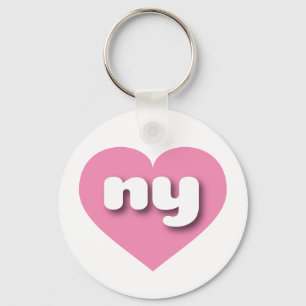 New York Pink heart - I Liebe ny Schlüsselanhänger
