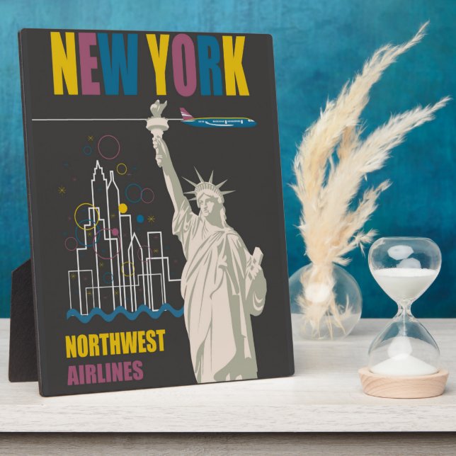 New York Plaque Fotoplatte (Seite)