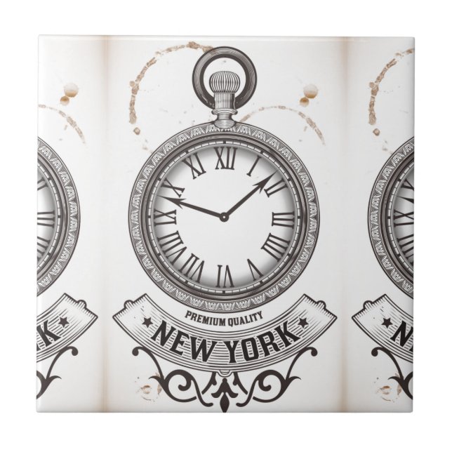 New York Pocket Watch Fliese (Vorderseite)