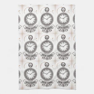 New York Pocket Watch Geschirrtuch