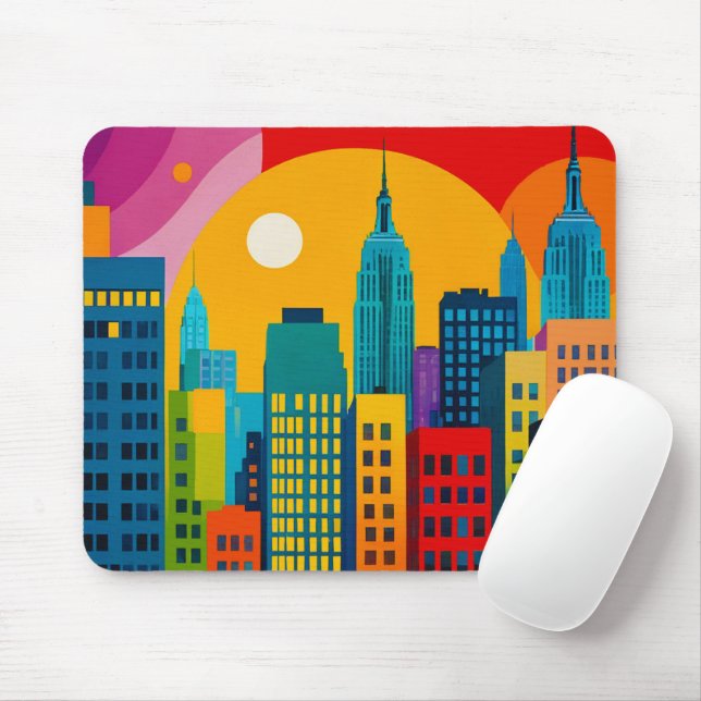 New York Pop Art Mousepad (Mit Mouse)