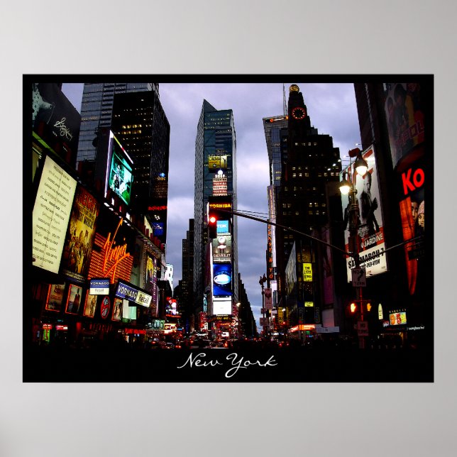 New York Poster City Times Square Night Print (Vorne)