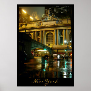 New York Poster Cityscape New York Night Print