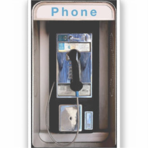 New York Public Pay Phone, Retro Phone Booth Aufkleber