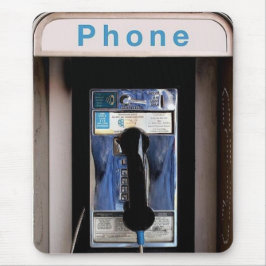 New York Public Pay Phone, Retro Phone Booth Mousepad