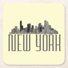 NEW YORK RECHTECKIGER PAPPUNTERSETZER