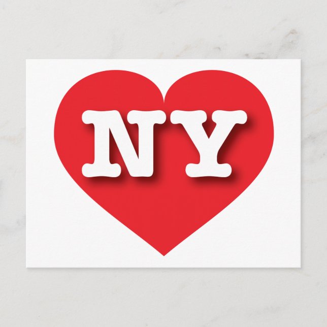 New York Red Heart - I Liebe NY Postkarte (Vorderseite)