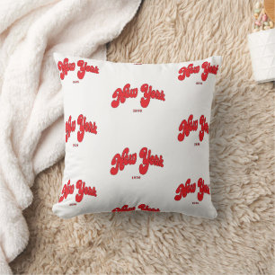 New-York-Red-Logo-Bogen-Typografie Kissen