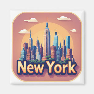 🗽 New York Reise Souvenir Erinnerung Magnet