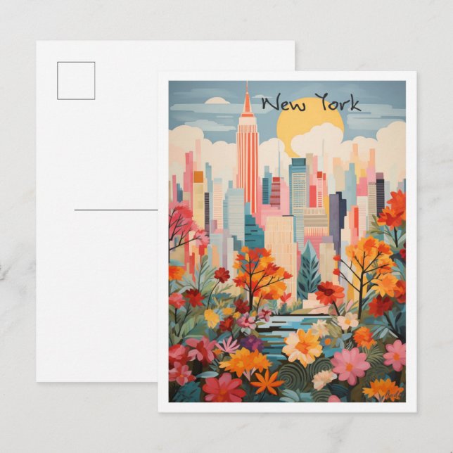 New York Reiseästhetik Postkarte (Vorne/Hinten)
