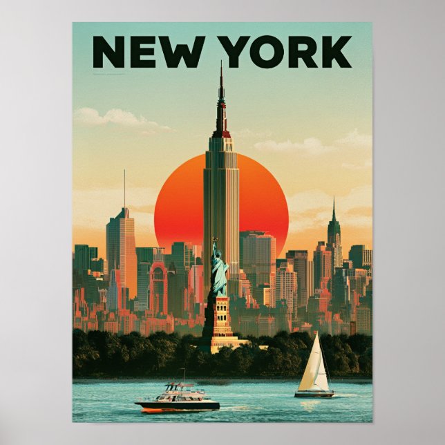New York Reiseplakat Poster (Vorne)