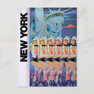 New York Restated USA Vintage Poster Postkarte