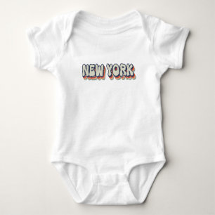 New York Retro 80er Chrom Stadt Baby Strampler