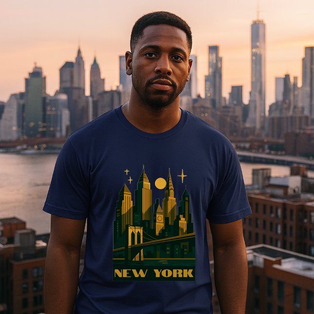 New York Retro Art Deco T-Shirt (Von Creator hochgeladen)