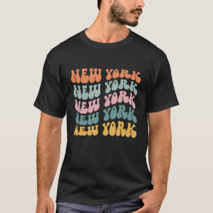 New York Retro Groovy America US Staat Vintag 70er T-Shirt