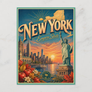 New York Retro Reise Souvenir Postkarte