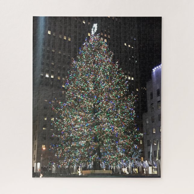 New York Rockefeller Center Christmas Tree NYC Puzzle (Vertikal)