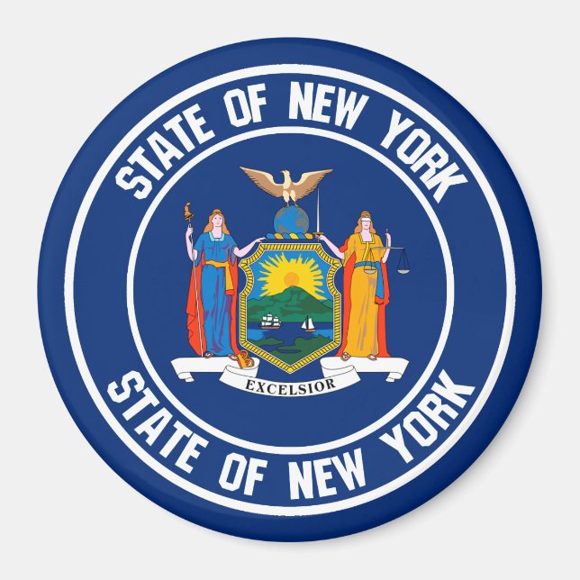 New York Round Emblem Magnet (Vorne)
