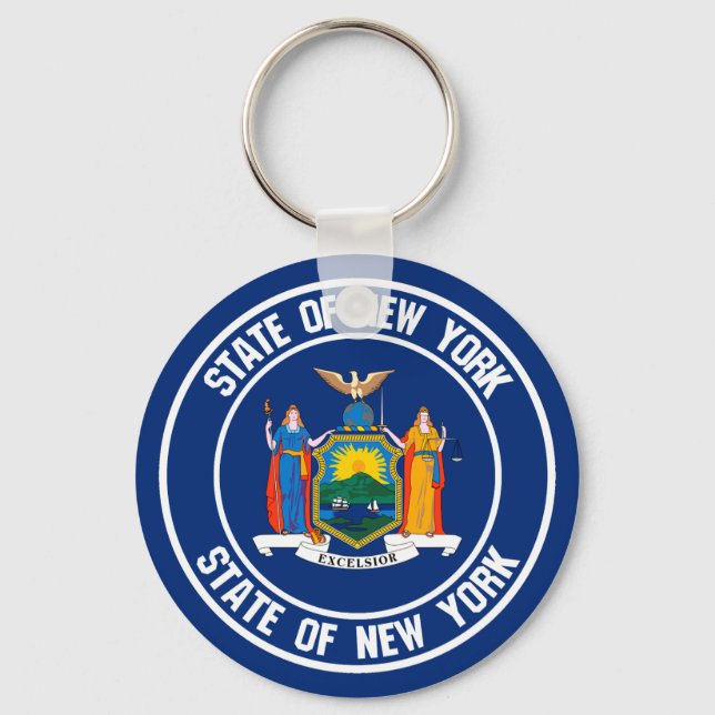 New York Round Emblem Schlüsselanhänger (Vorderseite)