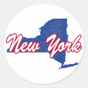 New York Runder Aufkleber
